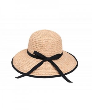 Genda 2Archer Womens Straw Derby Cap Floppy Wide Brim Straw Sun Hat Cap - Style 3 - CK12G5YV01T