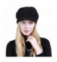 Winter Warm Hat For Women Fashion Knitted Hat Acrylic Fibers Snow Ski Caps With Visor - Black - C0187R7NMXQ