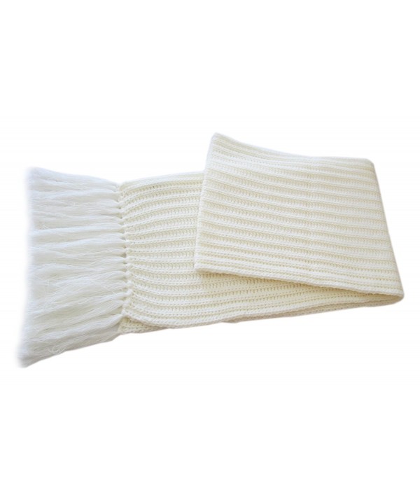YUTRO Long Wool Knitted Premium Winter Scarf - Off-White - C611KEMYBPB