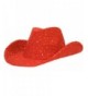 Great Deals! Red Sparkle Western Hat Red Hat Ladies - C2112RT3DA7