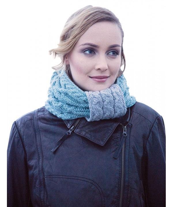 Ladies Irish Two Tone Wool Snood Scarf - C612MZ1IGBF