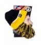 Beard Head Tailgate Series Knit Beanie w/ Beard Hat - Black & Yellow - CT11HKVQKYJ