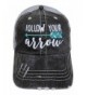 Embroidered "Follow Your Arrow" Washed Out Grey Trucker Cap Hat - Mint Arrow - CF12NT7AFJQ