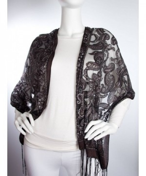 Bohomonde Delicate Burnout Paisley Pattern in Fashion Scarves