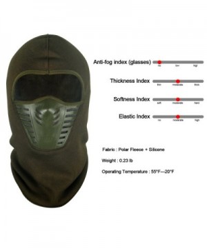 Balaclava Breathable Silicone Winter Fleece in Men's Balaclavas