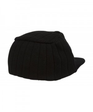 Black Commando Ribbed Beanie Cadet in Men's Skullies & Beanies