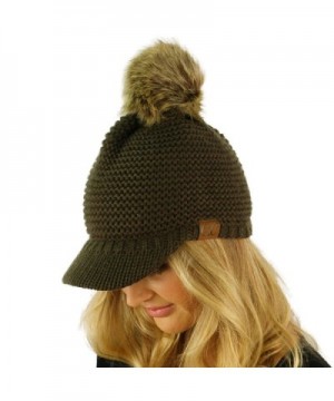 Visor Stretchy Beanie Skully Hat in Women's Skullies & Beanies