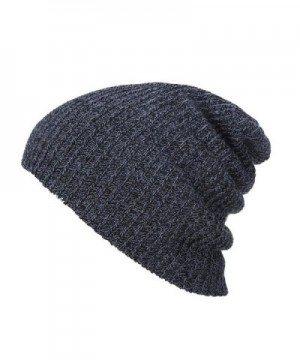 Perman Winter Unisex Beanie Hat Slouchy Baggy Knit Ski Cap - Black - C112O4T7IBA