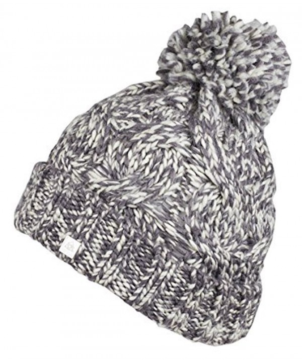 Olann Bobble Hat - Irish Knit Bobble Hat Winter Warm Thick - Grey - CP1854KDSD6