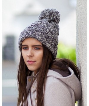 Olann Grey Bobble Hat Winter in Women's Skullies & Beanies