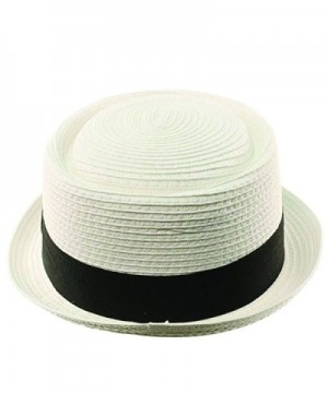 Summer Straw Derby Fedora Upturn in Men's Fedoras