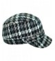 Black Houndstooth Plaid Cadet Cap in Women's Sun Hats