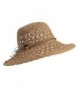 Turtle Fur Chara Women's Floppy Oversized Brim Straw Beach Sun Hat Vermont Collection Sun Style - Brown - CK11YXPF5QT