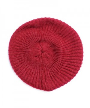 Womens Winter Beret Flower Brown in Women's Berets