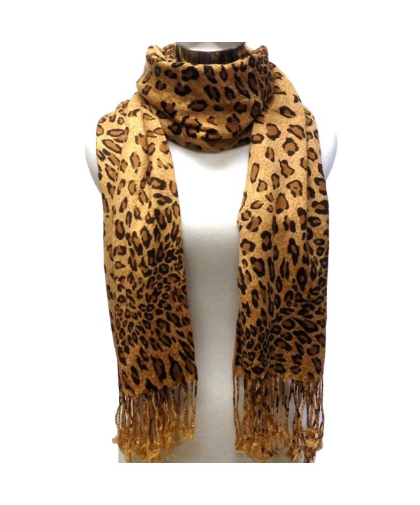 Tapp Collections Premium Fashion Animal Print Shawl Scarf Wrap - Leopard (Coffee Brown) - CO11BCLTHTD