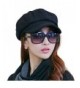 SIGGI Womens Visor Beret newsboy Hat Cap For Ladies Merino Wool - 67145_black - C2128KSC0F3