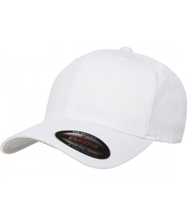 Flexfit Premium Original Blank Cotton Twill Fitted Hat XX-Large - White - C111WP90I71