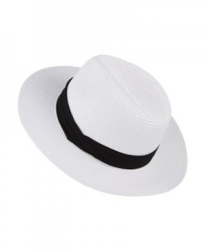 Gemvie Straw Fedora Trilby Panama in Men's Sun Hats