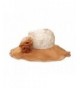 Ladies Lace Cap Coffee Sun Hat Beach Hat Wide Brim Floppy Hat for women - CX11I5X8QPH