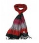 Lovarzi Women Checkered & Lens effect scarf - Colourful ladies pashmina scarves - Red - CW11HK2OTVJ