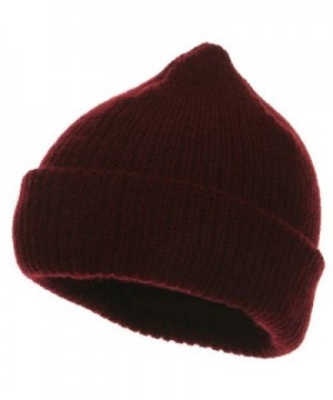 Heavy Weight Watch Cap Beanie - Maroon - CA114YSVFKF