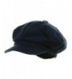 Suede Corduroy Checker Newsboy Cap-Navy - CZ111XOSMYP