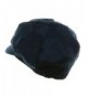 Suede Corduroy Checker Newsboy Cap Navy