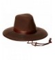 Dorfman Pacific Men's Oil Cloth Safari Hat With Leather Trim - Brown - C4112HKZHSD