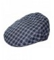 Mens Plaid Golfing Beret Summer Ivy Ascot Cabbie Cap Hat Ivy Newsboy - Dark- Navy - CB11U0XZW7Z