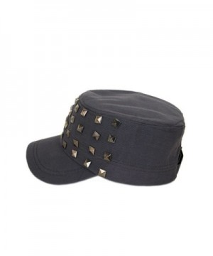 Adjustable Cotton Military Studded Charcoal