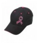 Bereast Cancer Awareness Pray For A Cure Distressed Pink Ribbon Gift Cap - Black - CZ12MZT0Z45