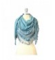 SCARF_TRADINGINC Triangle Knit & Lace Fashion Scarf - Aqua - CT11GFJMGPT