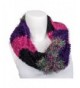 Snoozies Womens Thick and Soft Winter Knit Infinity Scarf - Jumble Knits - Fuschia/Purple - CY127DHLYHH