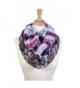 Scarfand's Ethnic Tribal Aztec Print Infinity Sheer Scarf Wrap Collection - With Stripes Purple - C41890OW46T