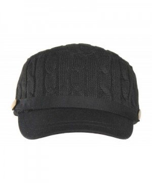 Black Cable Newsboy Cadet Visor