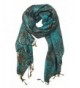 Peach Couture Elegant Reversible Paisley Pashmina Shawl Wrap - Teal - CH119QVJCO1