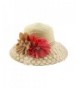 Princess Lace Flower Straw Sun Hat - Different Colors Available - Natural - CZ11DSBPPE1
