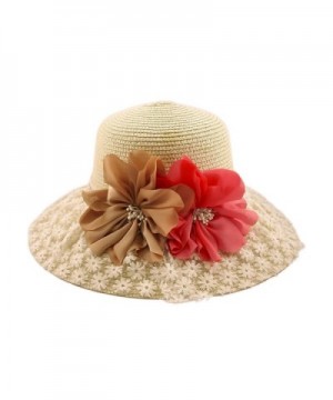 Princess Lace Flower Straw Natural in Women's Sun Hats