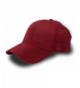 Fashion Faux Suede 6 Panel Adjustable Baseball Cap - Burgundy - CU12IJQVDQD