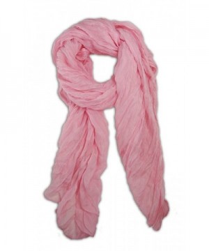 Long Candy Crinkle Scarf - Light Pink - CH11H0FNWOL