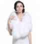 Bridalvenus Bridal Wedding Fur Wraps and Shawls with Clasp for Women and Girls - CH12MYO0X3X