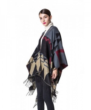 JURUAA Pashmina Scarf Crochet Poncho in Wraps & Pashminas