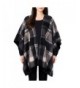 Ike Behar Ladies' Reversible Fashion Wrap - Taupe/Gray Plaid - CL12N0GE3Z5