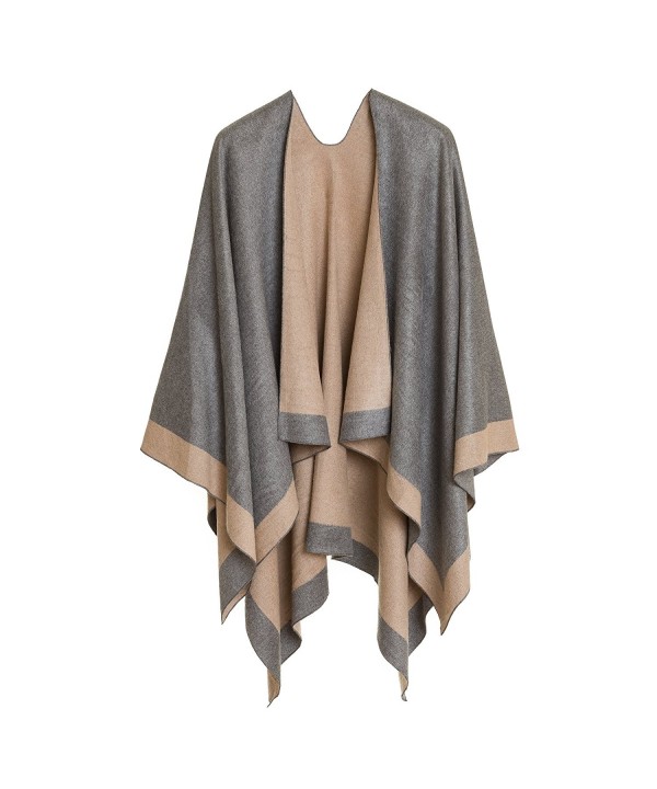 Cardigan Poncho Cape: Women Elegant Cardigan Shawl Wrap Sweater Coat ...