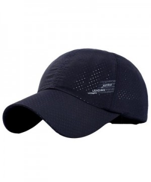 Womens Mens Breathable Running Golf Tennis Travel Baesball Quick-dry Sun Cap Hat - Dark Blue - CJ183GQRUMK