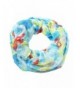 Cejon Women's Multi Floral Infinity Scarf - Denim - CF126VJDDYZ