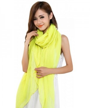 Large Size Fashion Voile Design Shawl Pashmina Scarf Wrap Stole Throw CJ Apparel NEW - Yellow - CJ11QFD5ZSF