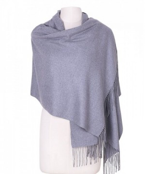 DRESSOLE Soft Cashmere Scarf for Women Chic Pashmina Shawls Scarves Poncho - Gray - C7188UW0AU6