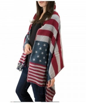 Modadorn Stars Stripes Fringe Blanket