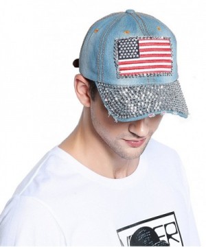 Bienvenu Unisex Denim Bling Baseball in Women's Baseball Caps